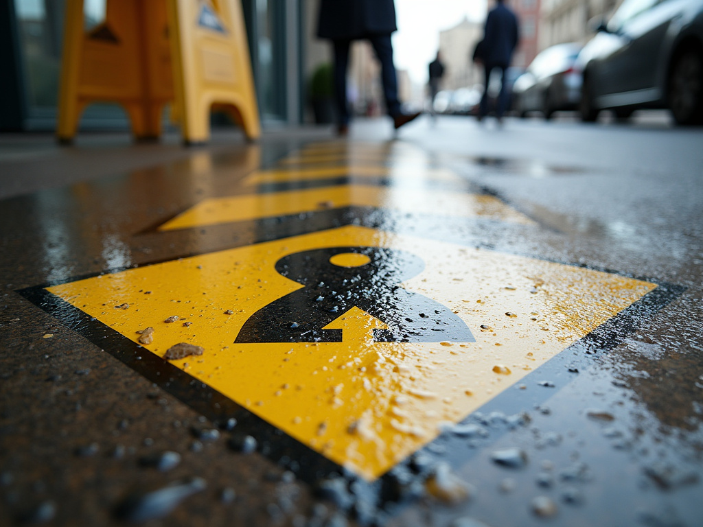 Wet floor sign — los angeles slip and fall lawyer